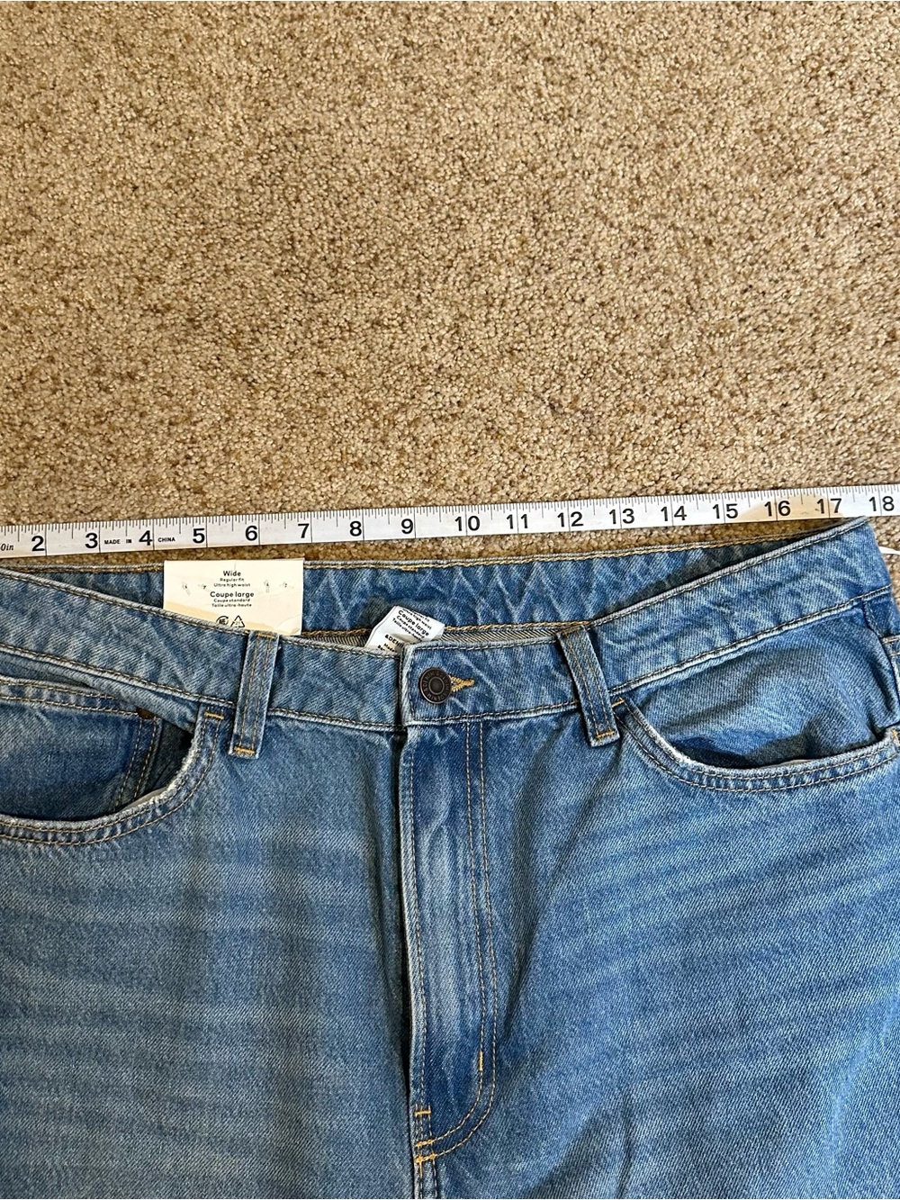 H&M Light Blue Wide-Leg Jeans - Picture 3 of 5